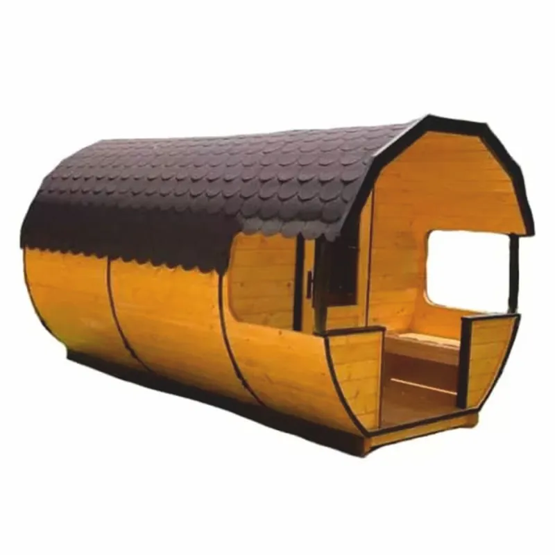 Jetzt Bestellen Casa Padrino sauna da esterno di lusso naturale / nero 400 x 220 cm - Sauna da giardino in legno massiccio