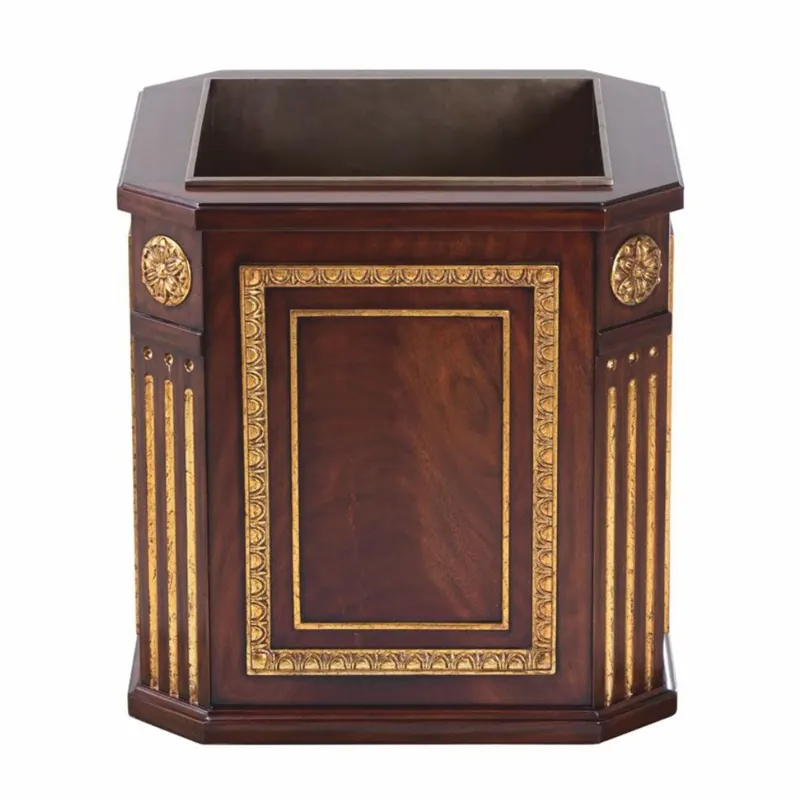 Casa Padrino vaso da fiori barocco di lusso marrone scuro / oro antico 60 cm - Accessori decorativi barocchi Neue Kollektion