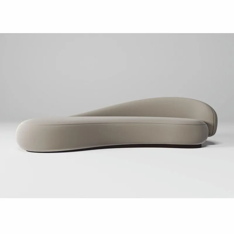 Sonderangebot Casa Padrino divano di lusso in velluto lato destro grigio / marrone scuro 280 cm - Mobili per soggiorno e hotel