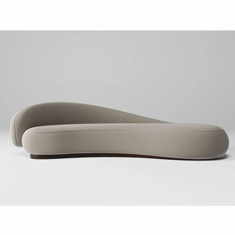 Sonderaktion Casa Padrino divano di lusso in velluto lato sinistro grigio / marrone scuro 280 cm - Mobili per soggiorno e hotel