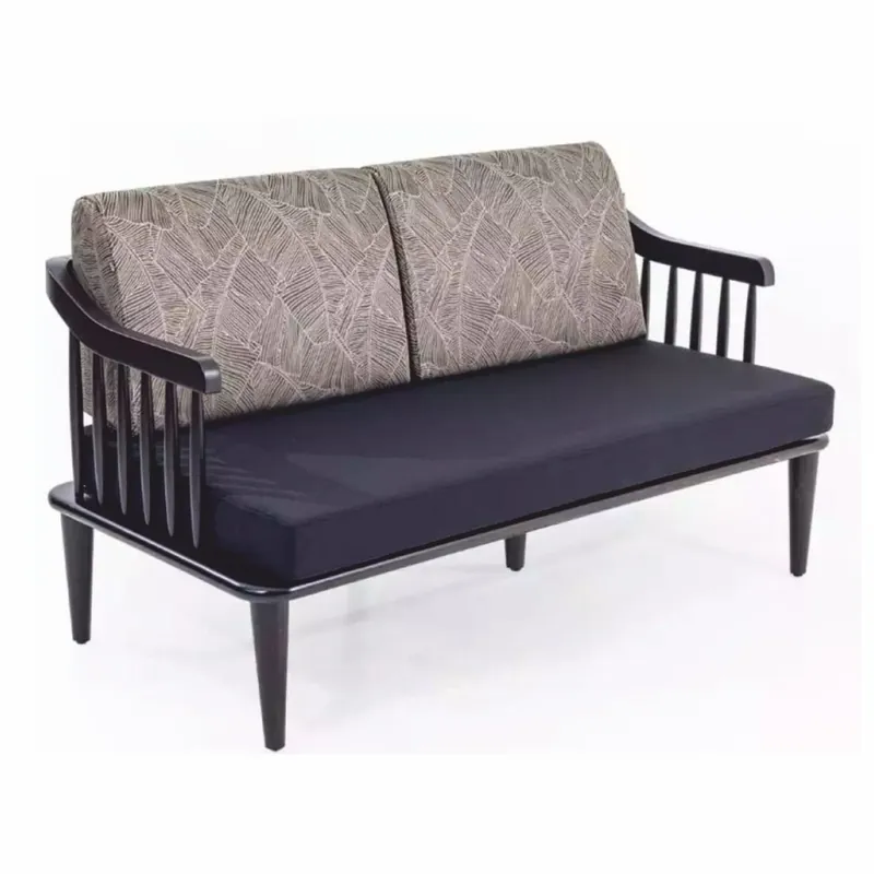 Casa Padrino divano di lusso viola / grigio 140 cm - Mobili per soggiorno e hotel Nur Für Kurze Zeit