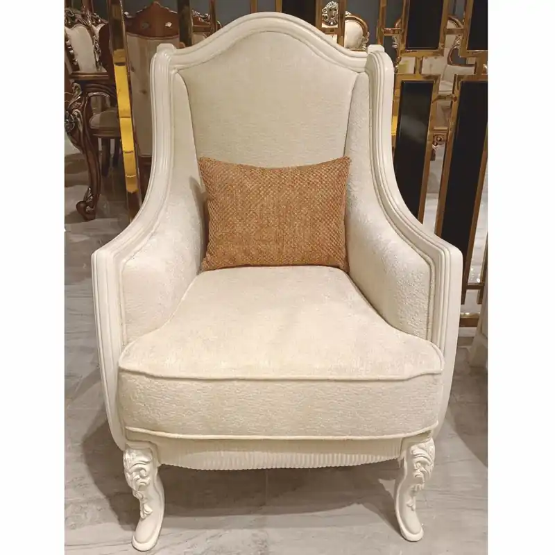Casa Padrino poltrona barocco di lusso crema A. 110 cm - Mobili da soggiorno barocchi Neue Kollektion