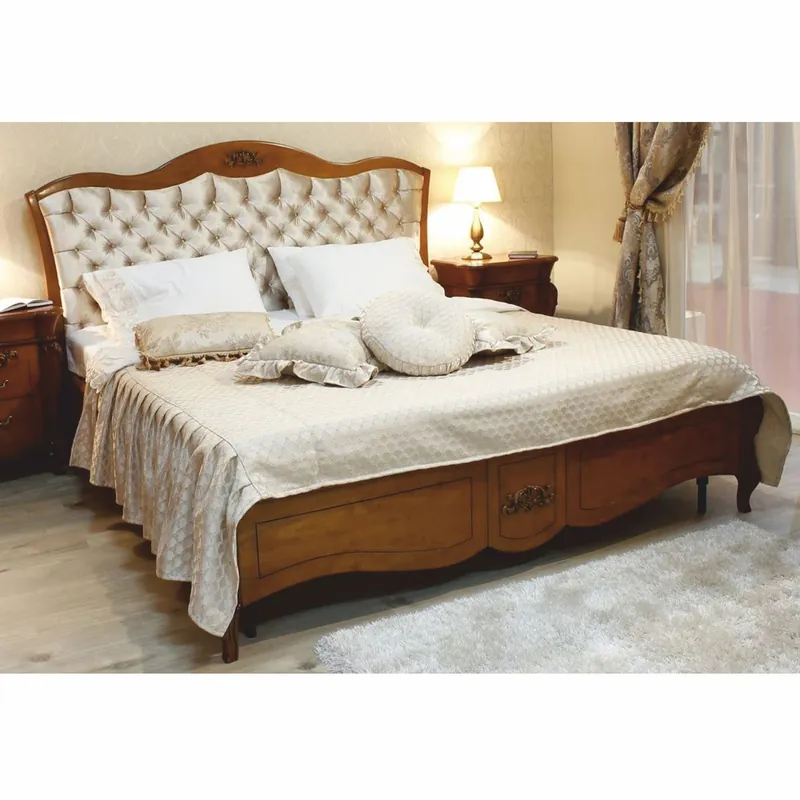 Casa Padrino letto matrimoniale barocco di lusso in legno massello marrone / oro - Mobili per camera da letto barocchi Preisknaller