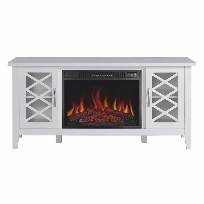 Markenprodukt Casa Padrino armadio TV stile country con camino elettrico a LED bianco 137,1 x 39 x A. 64,5 cm
