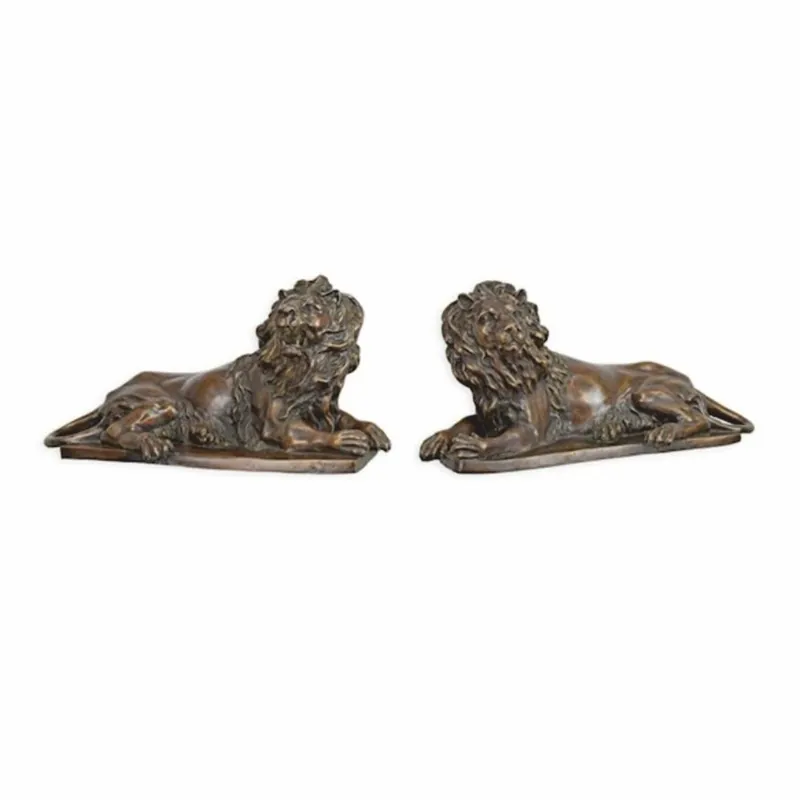Casa Padrino set di sculture decorative in bronzo leoni 58,5 cm - Figure in bronzo Kracherpreis