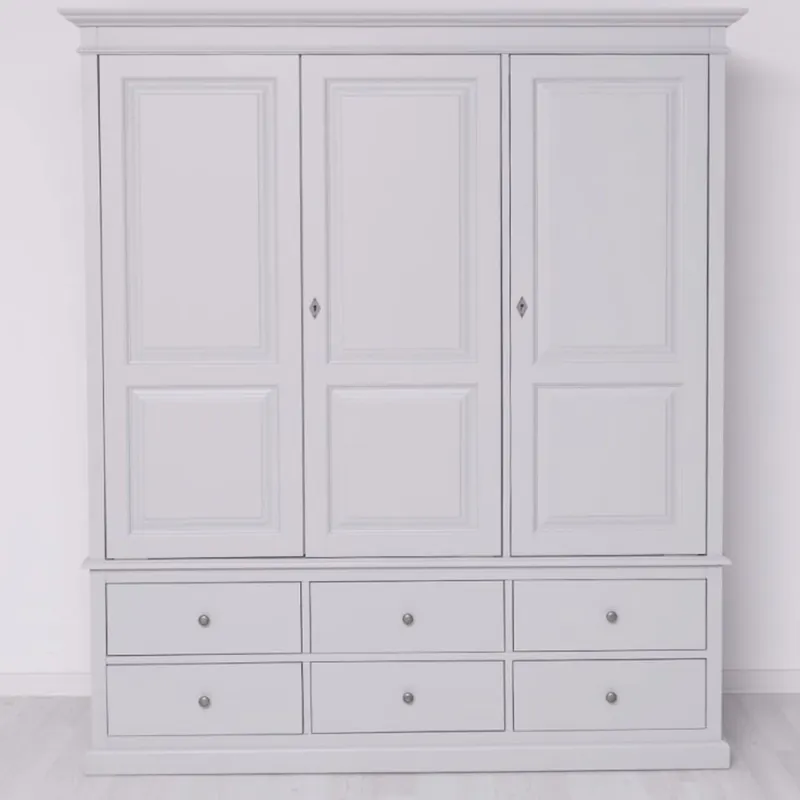 Casa Padrino armadio per camera da letto stile country grigio chiaro 174 cm - Mobili per camera da letto Nur Für Kurze Zeit