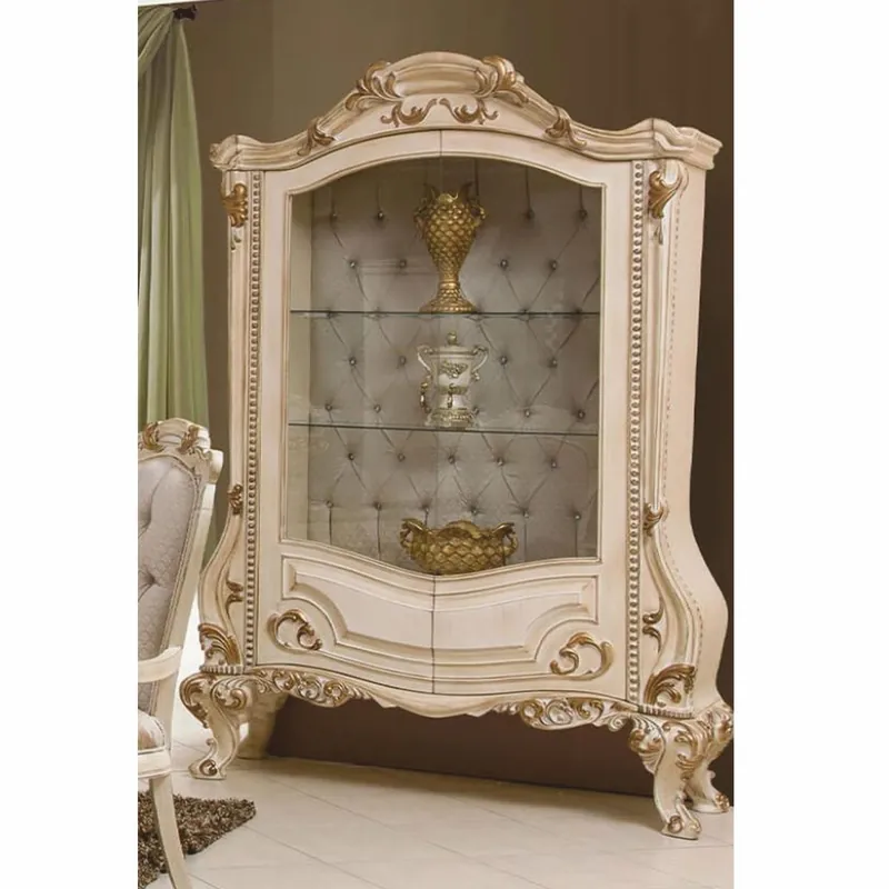 Online Kaufen Casa Padrino vetrina barocco di lusso crema / oro / grigio A. 220 cm - Mobili barocchi