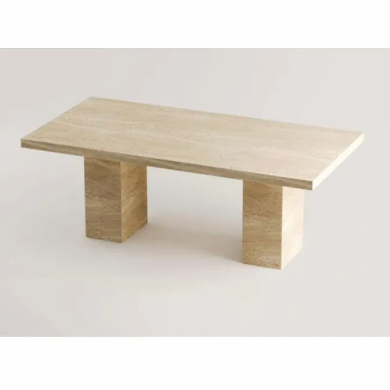 Preisknaller Casa Padrino tavolo da pranzo di lusso in travertino beige 190 cm - Mobili da pranzo di lusso