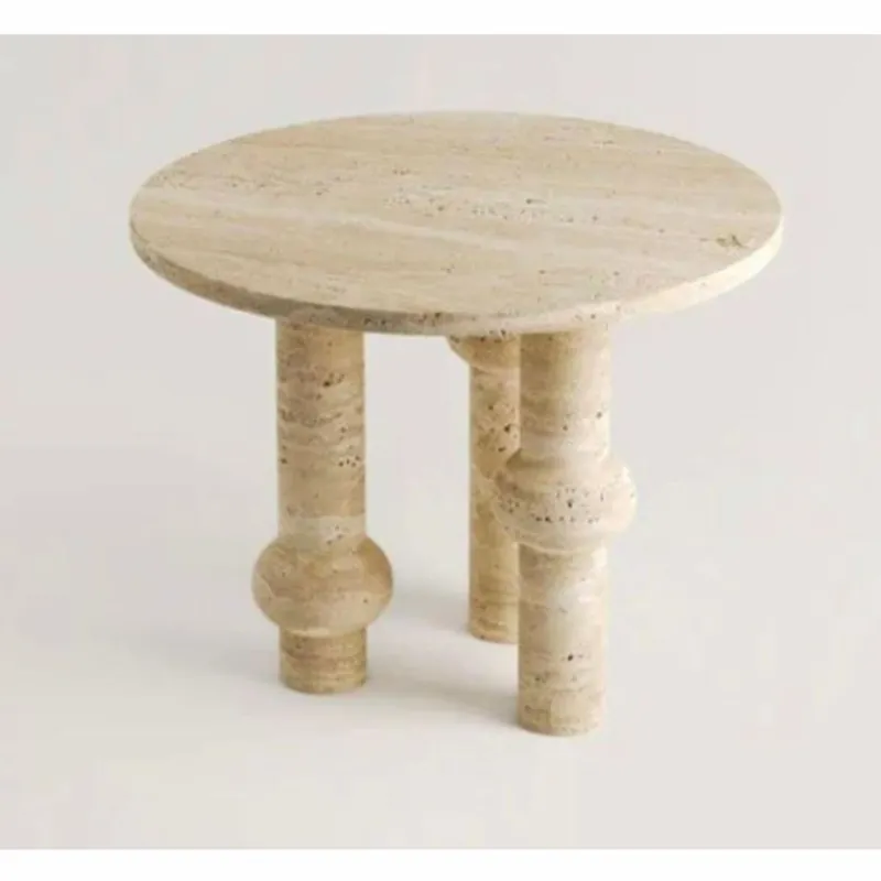Casa Padrino tavolo da pranzo di lusso beige Ø 115 cm - Tavolo da pranzo rotondo in travertino Rabatt