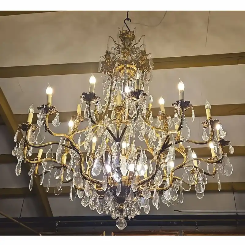 Casa Padrino lampadario di cristallo barocco di lusso bronzo antico Ø 160 x A. 175 cm - Mobile barocco Sofort Bestellen