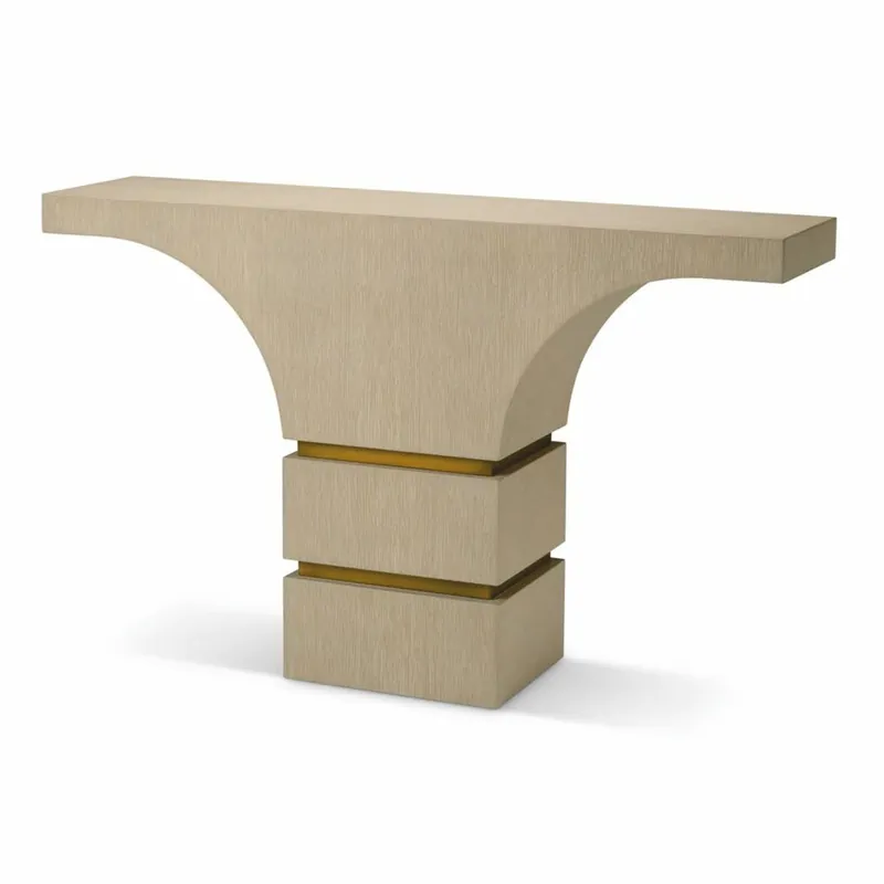 Casa Padrino consolle di lusso beige / ottone 130 cm - Mobili per hotel di lusso Neuheit