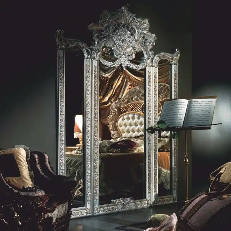 Sonderangebot Casa Padrino specchio da terra barocco di lusso argento 230 x A. 260 cm - Fatto in Italia