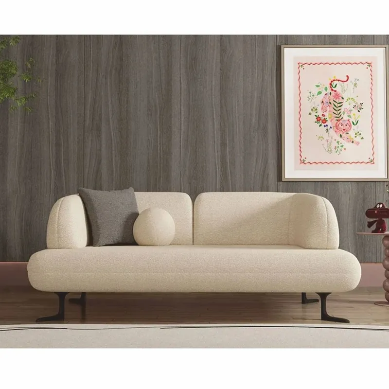 Casa Padrino divano di lusso a 2 posti con schienali regolabili crema / nero 169 cm - Mobili di lusso Echt