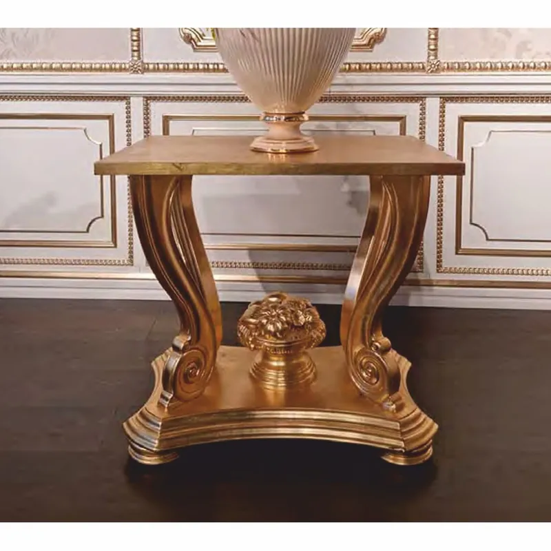Zertifiziert Casa Padrino tavolino barocco di lusso oro A. 69 cm - Fatto in Italia