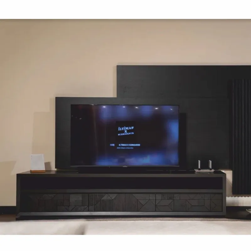 Casa Padrino armadio TV di lusso con 3 cassetti nero 226 cm - Mobili per soggiorno e hotel Direktkauf
