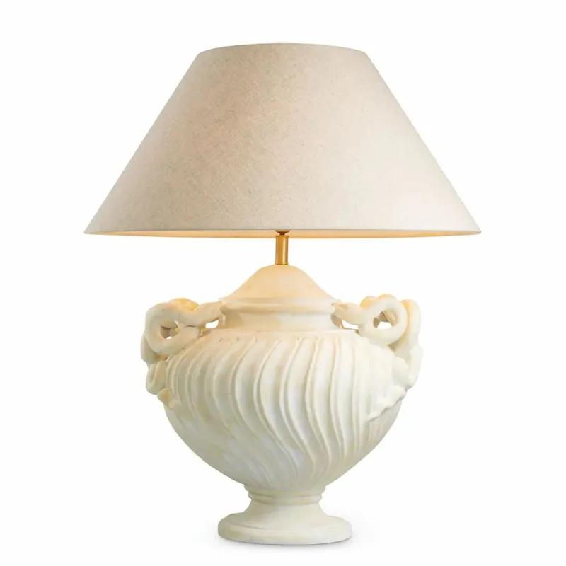 Casa Padrino lampada da tavolo barocco di lusso bianco antico / ottone / crema Ø 80 x A. 97 cm Angebot