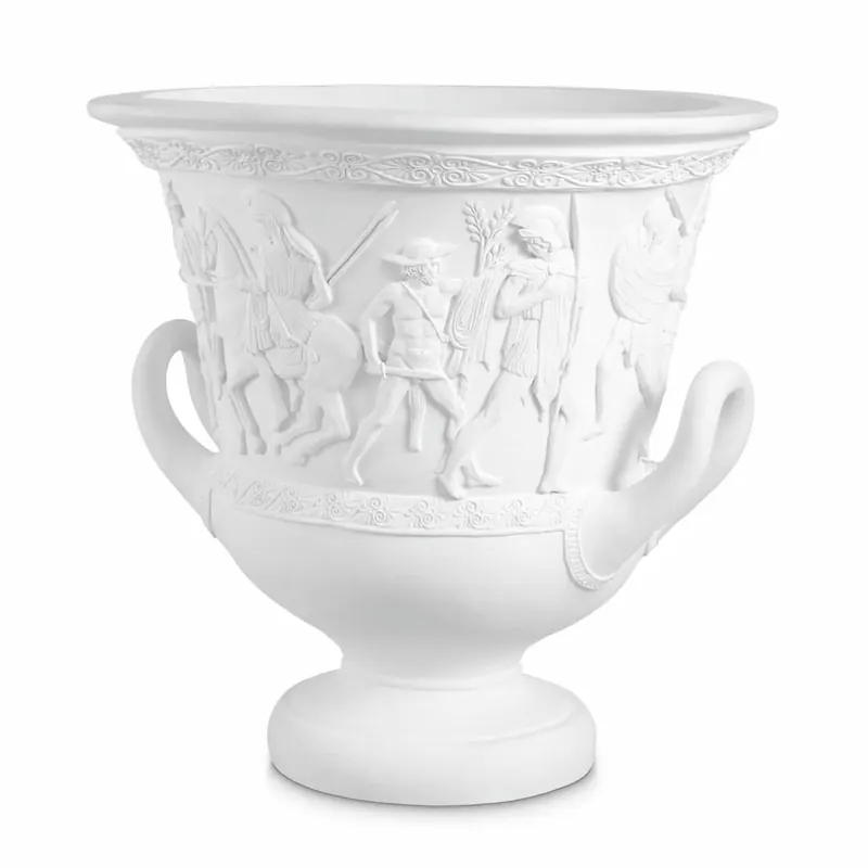 Bestpreis Casa Padrino vaso da fiori barocco di lusso bianco Ø 60 x A. 60 cm - Decorazione in stile barocco