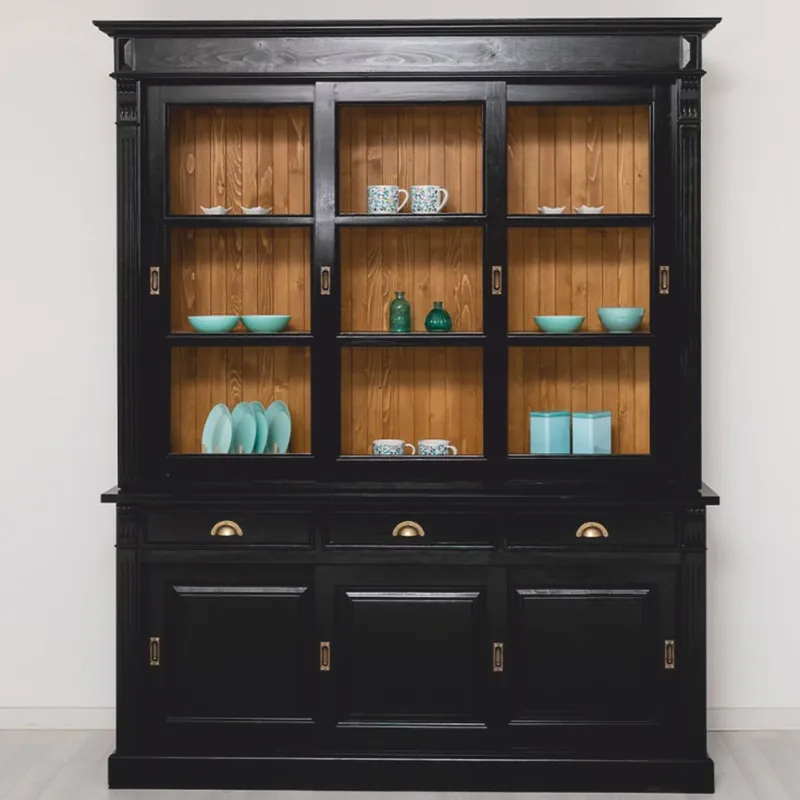 Meistverkauft Casa Padrino armadio da pranzo in stile country nero / marrone 180 x 51 x A. 220 cm