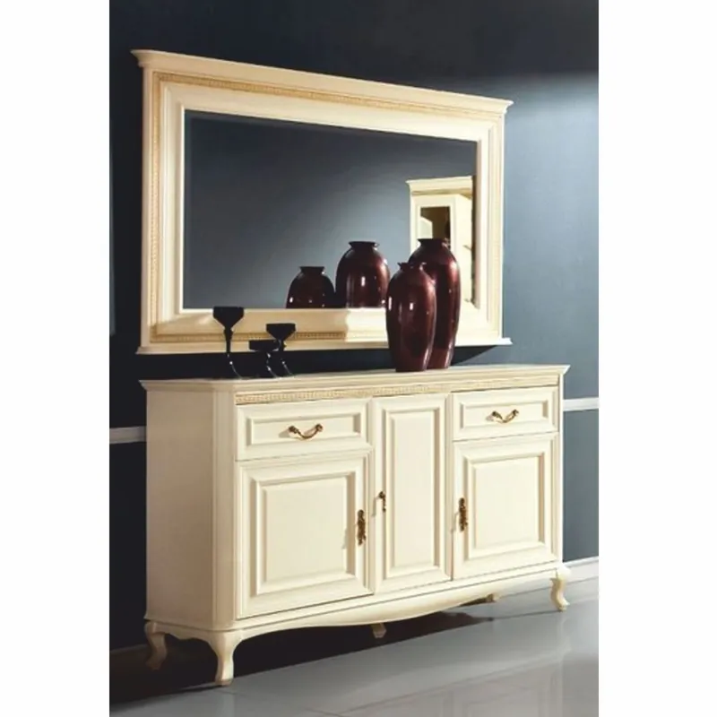 Casa Padrino credenza barocco di lusso con specchio crema / oro - Mobili da pranzo in stile barocco Jetzt Bestellen