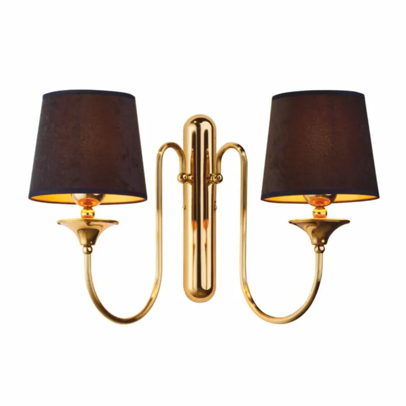 Casa Padrino lampada da parete doppia Art Nouveau di lusso oro / marrone / nero 57 cm Bestseller
