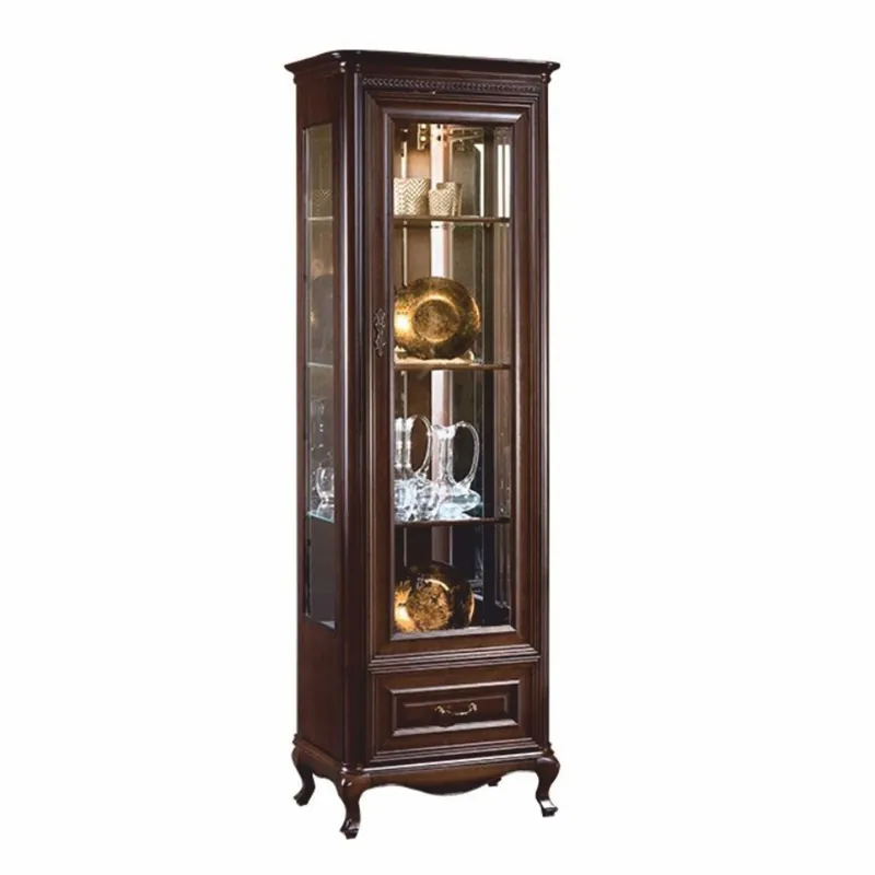 Begrenztes Angebot Casa Padrino vetrina barocco di lusso marrone scuro 66,2 x A. 206,6 cm - Mobili barocchi