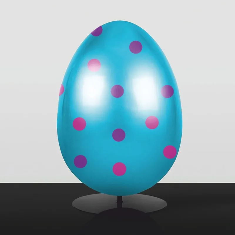 Casa Padrino uovo di pasqua decorativo XXL con supporto azzurro / viola / rosa A. 75 cm - Decorazione pasquale Beliebt