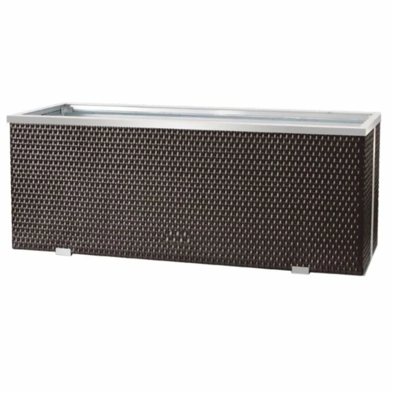 Casa Padrino vaso da fiori di lusso marrone / argento 98 cm - Accessori per giardino e terrazza Preisreduziert