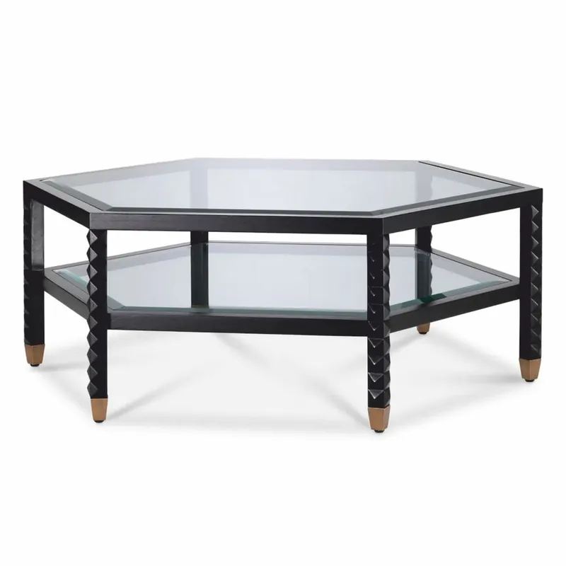 Markenprodukt Casa Padrino tavolo da salotto di lusso nero / bronzo 120 cm - Mobili per hotel e soggiorno