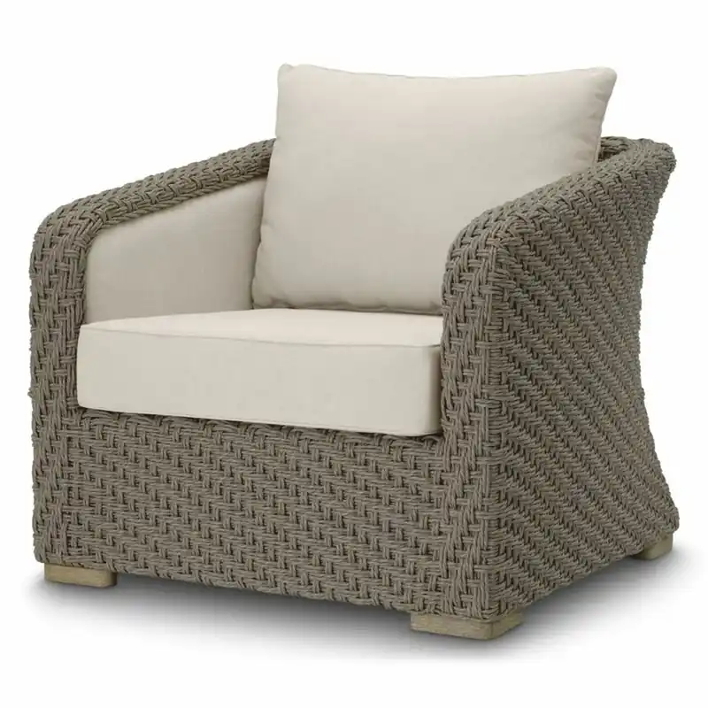 Casa Padrino poltrona da giardino di lusso in rattan artificiale grigio / sabbia - Mobili da giardino Top-Angebot