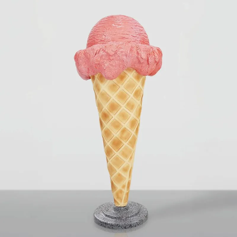 Casa Padrino cono gelato decorativo rosa / naturale / grigio A. 105 cm - Decorazione gelateria Sofort Bestellen