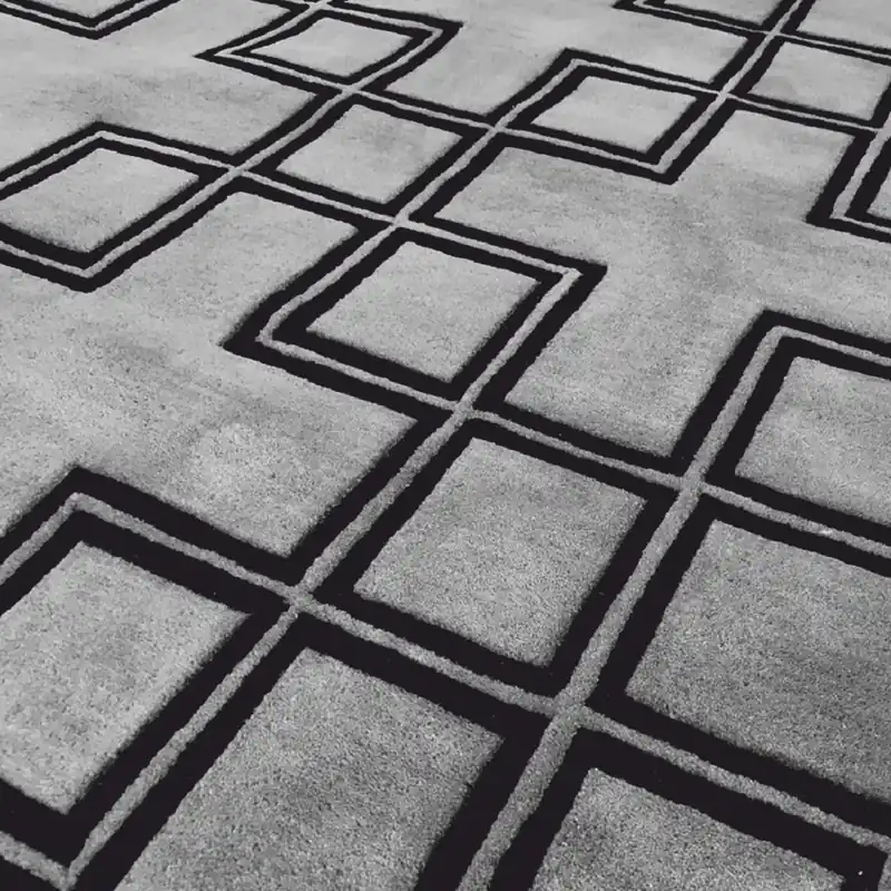 Casa Padrino tappeto di lusso in lana grigio / nero 200 x 290 cm - Qualità di lusso Angebot