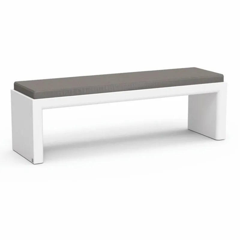 Schneller Versand Casa Padrino panca da giardino di lusso grigio scuro / bianco opaco 100 cm – Panca per esterni