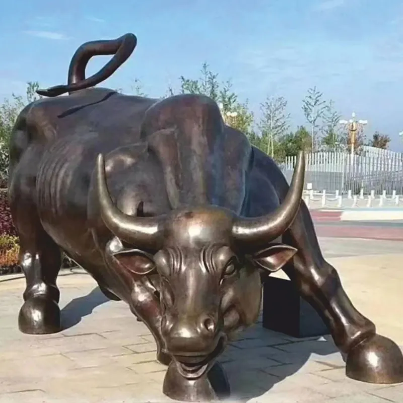 Finale Aktion Casa Padrino scultura decorativa in bronzo XXL toro 240 cm - Figura da giardino a grandezza naturale