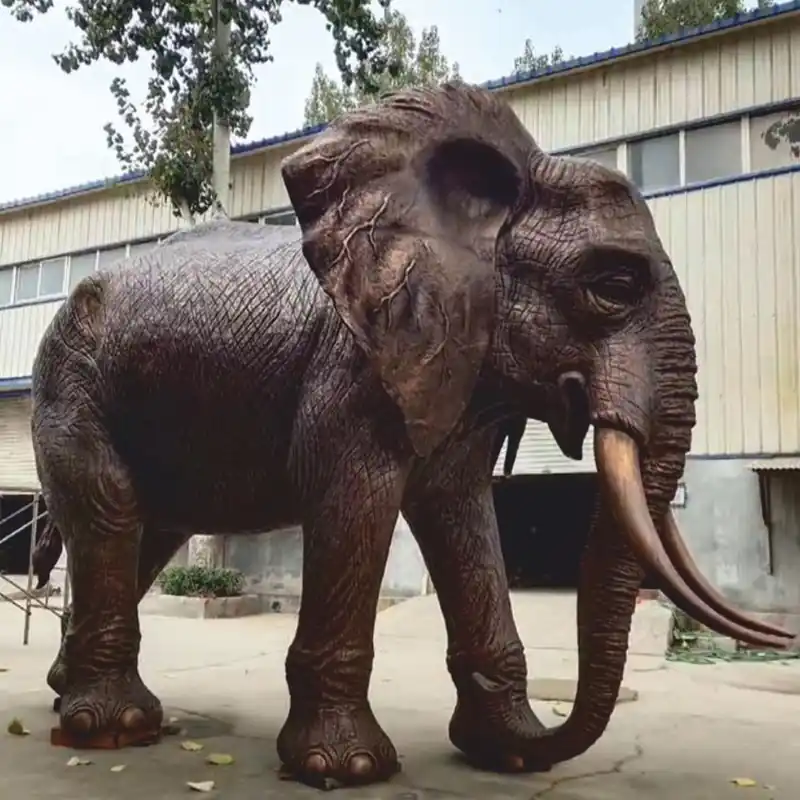 Nur Für Kurze Zeit Casa Padrino scultura decorativa in bronzo XXL elefante A. 200 cm - Figura da giardino a grandezza naturale