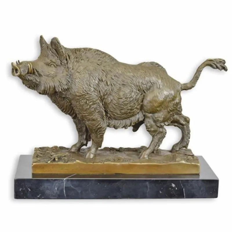 Casa Padrino figura decorativa di lusso in bronzo cinghiale 32,3 cm - Accessori decorativi Sichere Zahlung