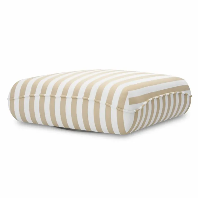Casa Padrino poltrona a sacco per esterni di lusso bianco / beige 118 cm - Cuscino per seduta da giardino Schneller Versand