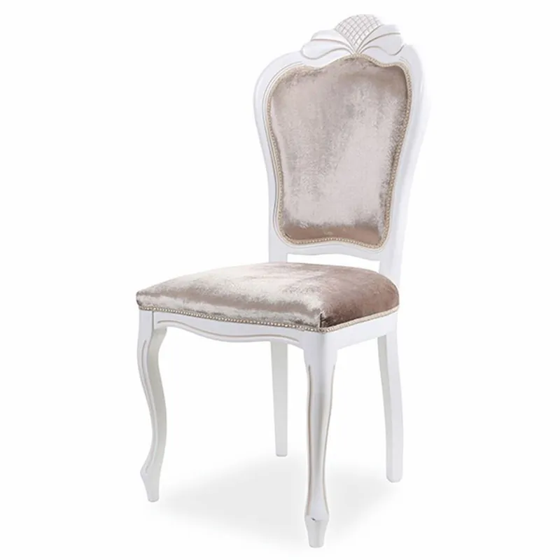 Casa Padrino sedia da pranzo barocco in velluto di lusso grigio / bianco - Mobili per sala da pranzo barocco Mega-Angebot