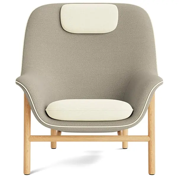 Sichere Zahlung Drape Sessel (Hoch mit Kopfstütze, Eiche) von Normann Copenhagen