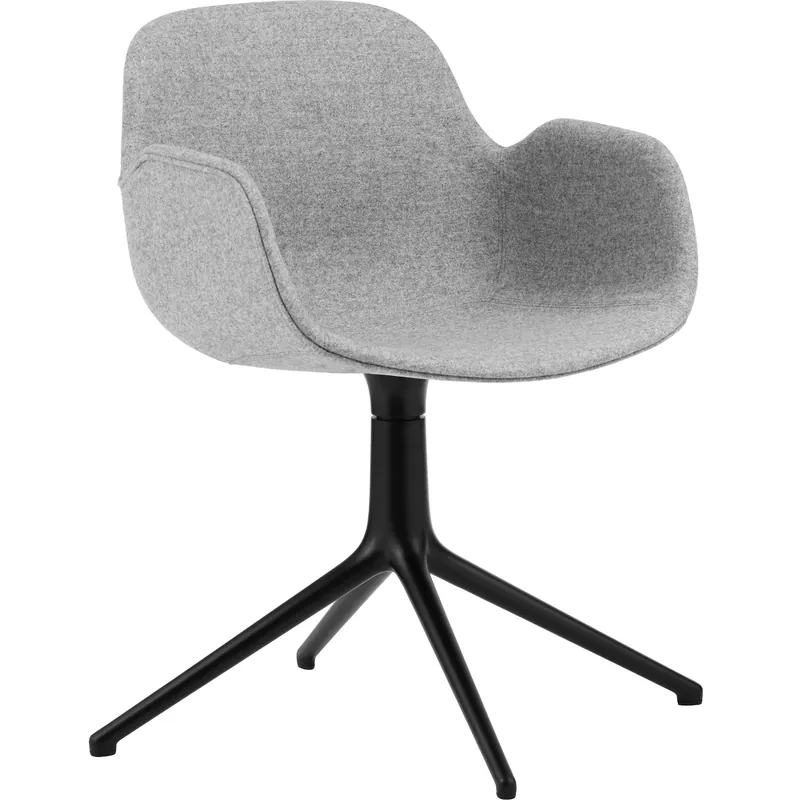 Form Drehsessel 4L Alu Schwarz (gepolstert) von Normann Copenhagen Preisknaller