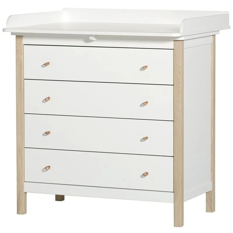 Günstig Wood Wickelkommode (4 Schübe) von oliver furniture