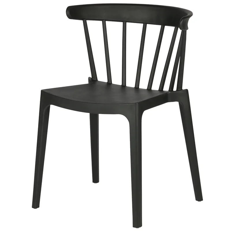 2er Set Gartenstuhl Kunststoff stapelbar BLISS schwarz Must-Have