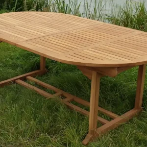 Gartentisch TEAK oval 180 / 240 cm ausziehbar Top-Preis