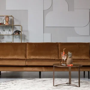 3 Sitzer Sofa RODEO Samt honig gelb Garantierte Lieferung