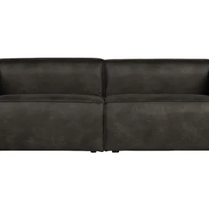 Sonderangebot 3,5 Sitzer Sofa Bean schwarz Lounge Couch recyceltes Leder Loungesofa Couchgarnitur