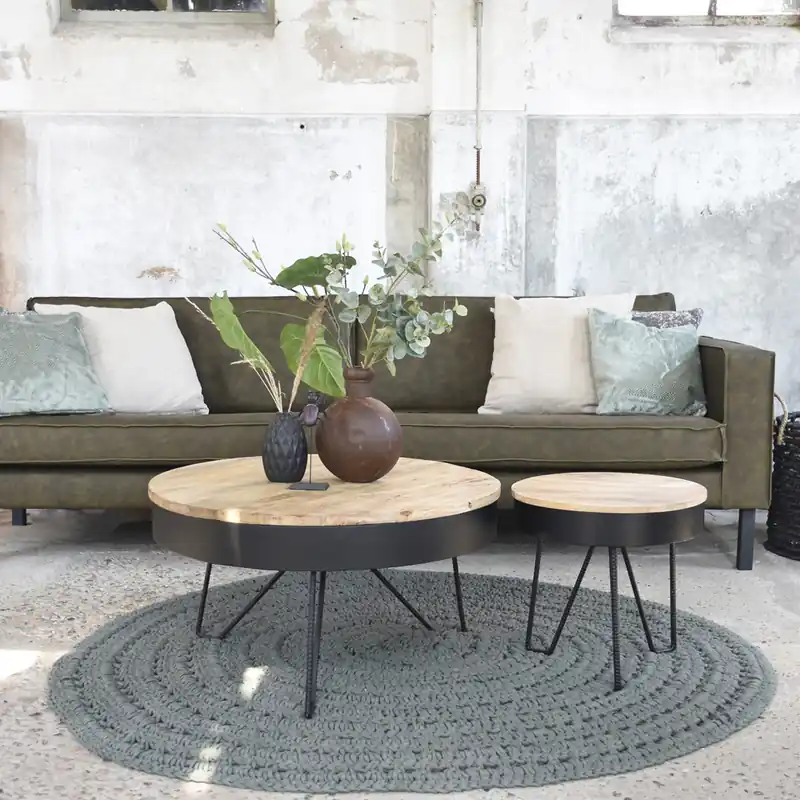 Mega-Angebot Vintage Teppich Knitted Ø 150 cm Carpet Teppiche Landhausteppich Baumwolle