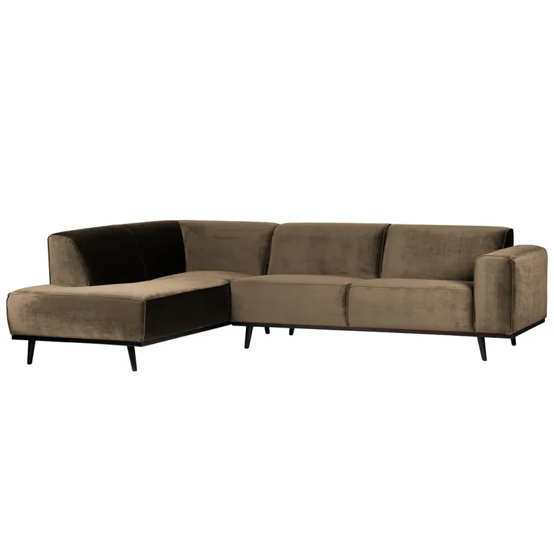 Nur Für Kurze Zeit Ecksofa Statement Samt taupe Longchair Links