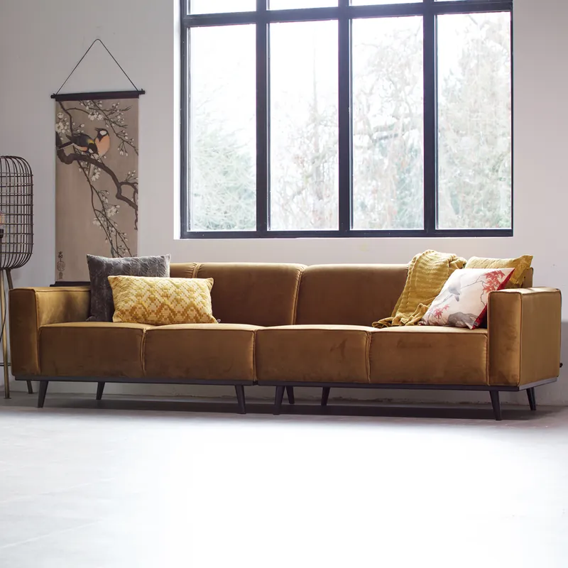 4 Sitzer Sofa STATEMENT Samt honiggelb Bestseller