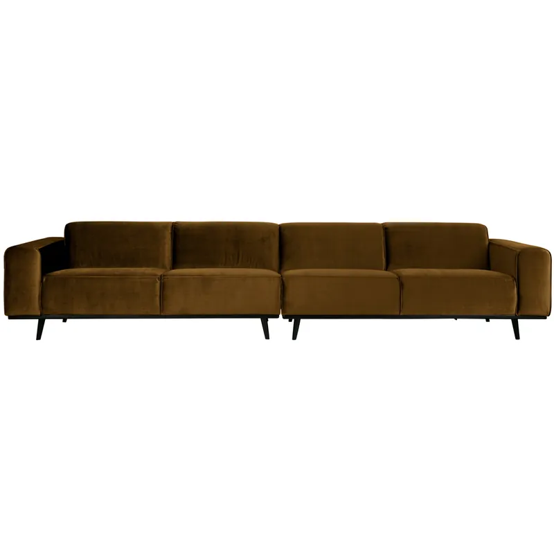 Wochenendangebot 4 Sitzer Sofa STATEMENT XL Samt honiggelb Couch Garnitur Couchgarnitur