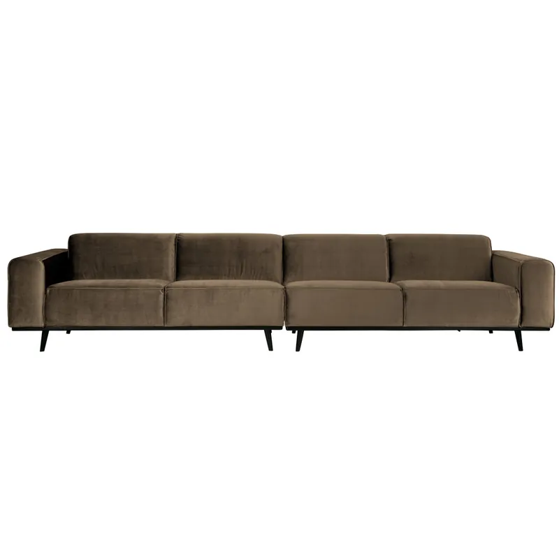 Direkt Vom Hersteller 4 Sitzer Sofa STATEMENT XL Samt taupe Couch Garnitur Couchgarnitur