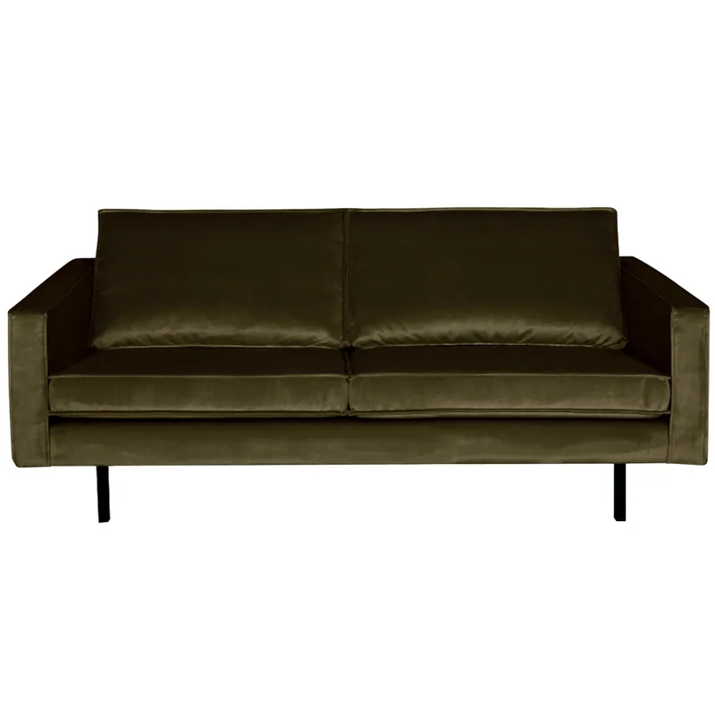 Abverkauf 2,5 Sitzer Sofa Rodeo Samt dunkelgrün Couch Garnitur Samtsofa Couchgarnitur